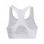 Biustonosz treningowy Under Armour UA HeatGear Mid Padless - biały 
