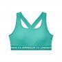 mini: Biustonosz treningowy UNDER ARMOUR UA CROSSBACK MID HEATHER BRA - zielony (9)
