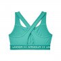 mini: Biustonosz treningowy UNDER ARMOUR UA CROSSBACK MID HEATHER BRA - zielony (10)