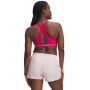 Biustonosz treningowy Under Armour Crossback Mid Bra - różowy