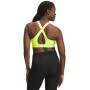 Biustonosz treningowy Under Armour Crossback Mid Bra - żółty