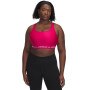 Biustonosz treningowy Under Armour Crossback Mid Bra - różowy