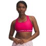 Biustonosz treningowy Under Armour Crossback Mid Bra - różowy