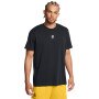 UNDER ARMOUR Męska koszulka do koszykówki Under Armour Curry Logo Heavyweight  czarna Czarny