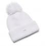 Damska czapka zimowa UNDER ARMOUR UA Halftime Ribbed Pom - biała