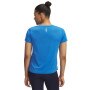 Damska koszulka do biegania Under Armour UA Launch Shortsleeve - niebieska