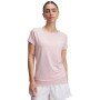 Damska koszulka treningowa Under Armour Tech Mesh SS - różowa