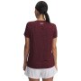 Damska koszulka treningowa Under Armour Tech SSC- Twist - bordowa