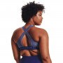 mini: Biustonosz treningowy UNDER ARMOUR UA Crossback Mid Heather Bra - granatowy (4)