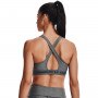 mini: Biustonosz treningowy UNDER ARMOUR UA Crossback Mid Heather Bra - czarny (2)