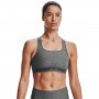mini: Biustonosz treningowy UNDER ARMOUR UA Crossback Mid Heather Bra - czarny (1)