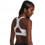 Biustonosz treningowy Under Armour UA HeatGear High - biały 