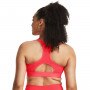 Biustonosz treningowy Under Armour UA HeatGear High - łososiowy 