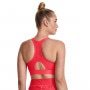 Biustonosz treningowy Under Armour UA HeatGear High - łososiowy 