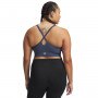 Damski biustonosz treningowy Under Armour Vanish Seamless Low Bra - granatowy