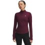 UNDER ARMOUR Damski longsleeve treningowy Under Armour Motion 1/2 Zip EMEA  bordowy Bordowy