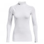 Damski longsleeve treningowy Under Armour UA CG Authentics Mockneck - biały