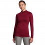Damski longsleeve treningowy Under Armour UA CG Authentics Mockneck - czerwony