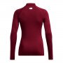 Damski longsleeve treningowy Under Armour UA CG Authentics Mockneck - czerwony