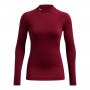 Damski longsleeve treningowy Under Armour UA CG Authentics Mockneck - czerwony