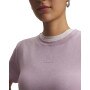 mini: Damski t-shirt bez nadruku Under Armour Rival Cotton Wash SS - fioletowy (3)
