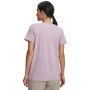 mini: Damski t-shirt bez nadruku Under Armour Rival Cotton Wash SS - fioletowy (2)