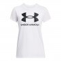 mini: Damski t-shirt z nadrukiem Under Armour UA Rival Logo SS - biały (4)