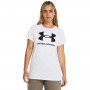 mini: Damski t-shirt z nadrukiem Under Armour UA Rival Logo SS - biały (1)