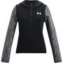 Dziewczęca bluza treningowa z kapturem UNDER ARMOUR Rival Fleece FZ - czarna
