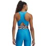 Damski top treningowy Under Armour Heatgear Rib Tank - niebieski