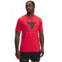 UNDER ARMOUR Męska koszulka treningowa Under Armour Project Rock Brahma Bull  czerwona  Czerwony