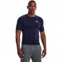 UNDER ARMOUR Męska koszulka treningowa UNDER ARMOUR UA HG Armour Comp SS  granatowa Granatowy