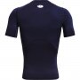 Męska koszulka treningowa UNDER ARMOUR UA HG Armour Comp SS - granatowa