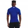 Męska koszulka treningowa UNDER ARMOUR UA HG Armour Comp SS - niebieski