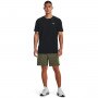 Męska koszulka treningowa Under Armour UA Rush Seamless Legacy SS - czarna