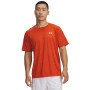 mini: Męska koszulka treningowa Under Armour UA Tech Textured SS - pomarańczowa (1)