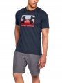 Obrazek dla: UNDER ARMOUR Męska koszulka UNDER ARMOUR BOXED SPORTSTYLE SS  granatowa  Granatowy