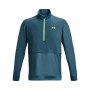 Męska kurtka do biegania Under Armour UA RUN ANYWHERE PULLOVER - turkusowa