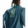 Męska kurtka do biegania Under Armour UA RUN ANYWHERE PULLOVER - turkusowa