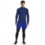 Męski longsleeve treningowy Under Armour UA CG Armour Twist Mock - niebieski