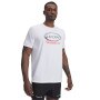 Męski t-shirt z nadrukiem Under Armour Project Rock Iron Paradise - biały 