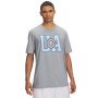 UNDER ARMOUR Męski tshirt z nadrukiem Under Armour UA College Crest Logo  szary Szary