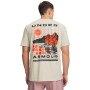 mini: Męski t-shirt z nadrukiem Under Armour UA Defy The Elements - beżowy (2)