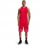 Męski top treningowy Under Armour UA Zone Tank - czerwony