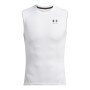 Męski top treningowy Under Armour UA HG Armour Comp SL - biały