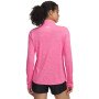 Damski longsleeve treningowy Under Armour Tech 1/2 Zip- Twist - różowy