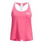 Dziewczęcy top treningowy Under Armour Tech Knockout Tank - różowy