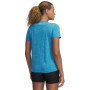 Damska koszulka treningowa Under Armour Tech SSV- Twist - niebieska