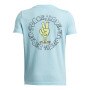 Chłopięcy t-shirt z nadrukiem Under Armour UA B Peace Love - niebieski