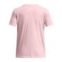 Dziewczęcy t-shirt z nadrukiem Under Armour UA Big Logo SS - różowy